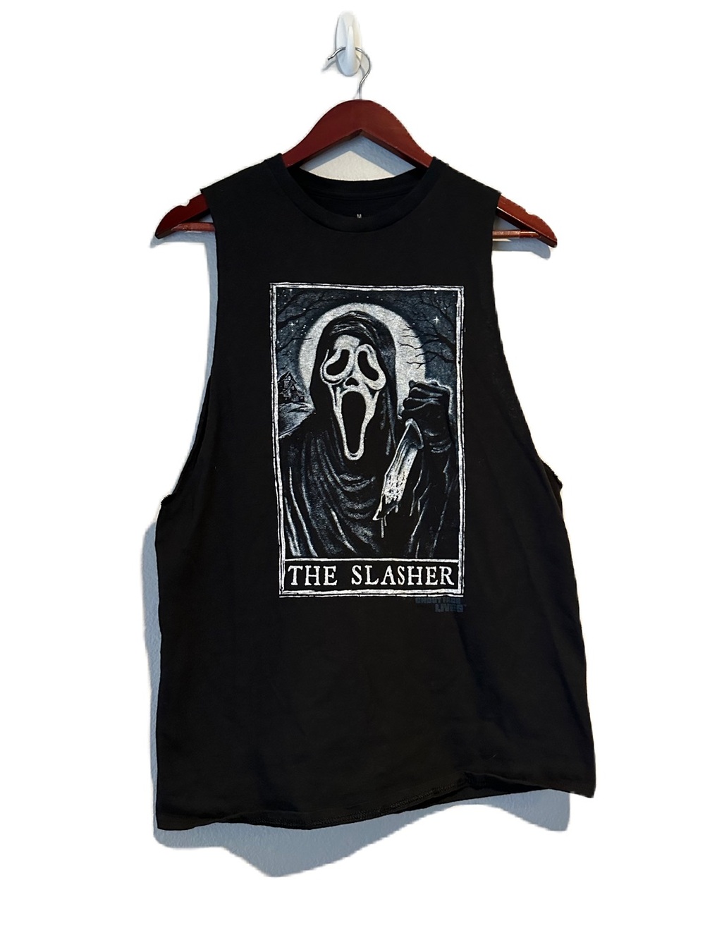 Halloween Scream Ghost Face Slasher Horror Tarot Short Sleeve Men’s Tank Top